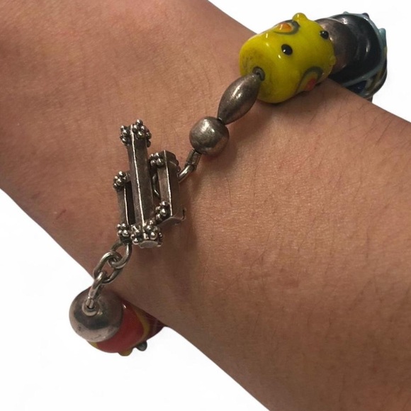 Vintage Silpada glass bead and sterling silver bracelet. - Picture 3 of 4